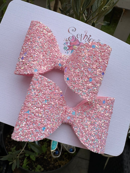 Bubblegum Confetti Glitter Bows