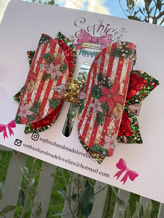 Traditional Floral 3.5 inch Bow