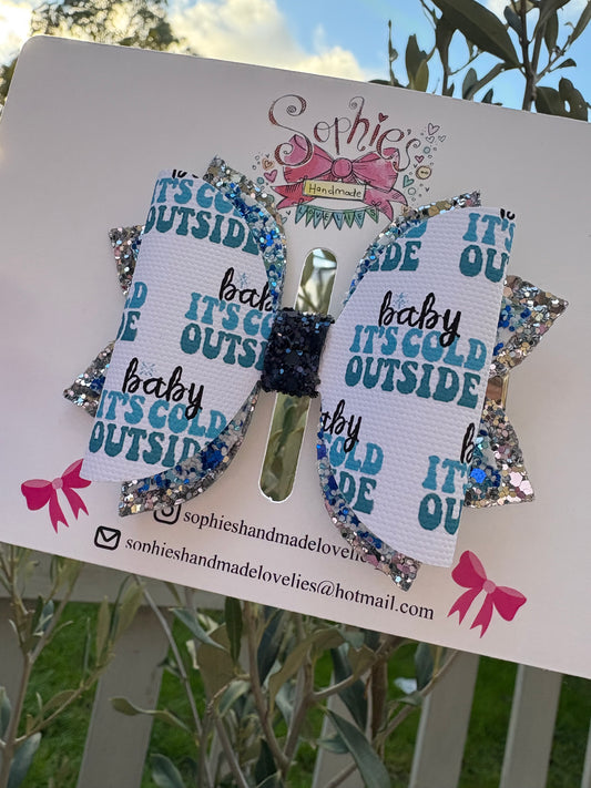 Baby It’s Cold Outside 3.5 inch Bow