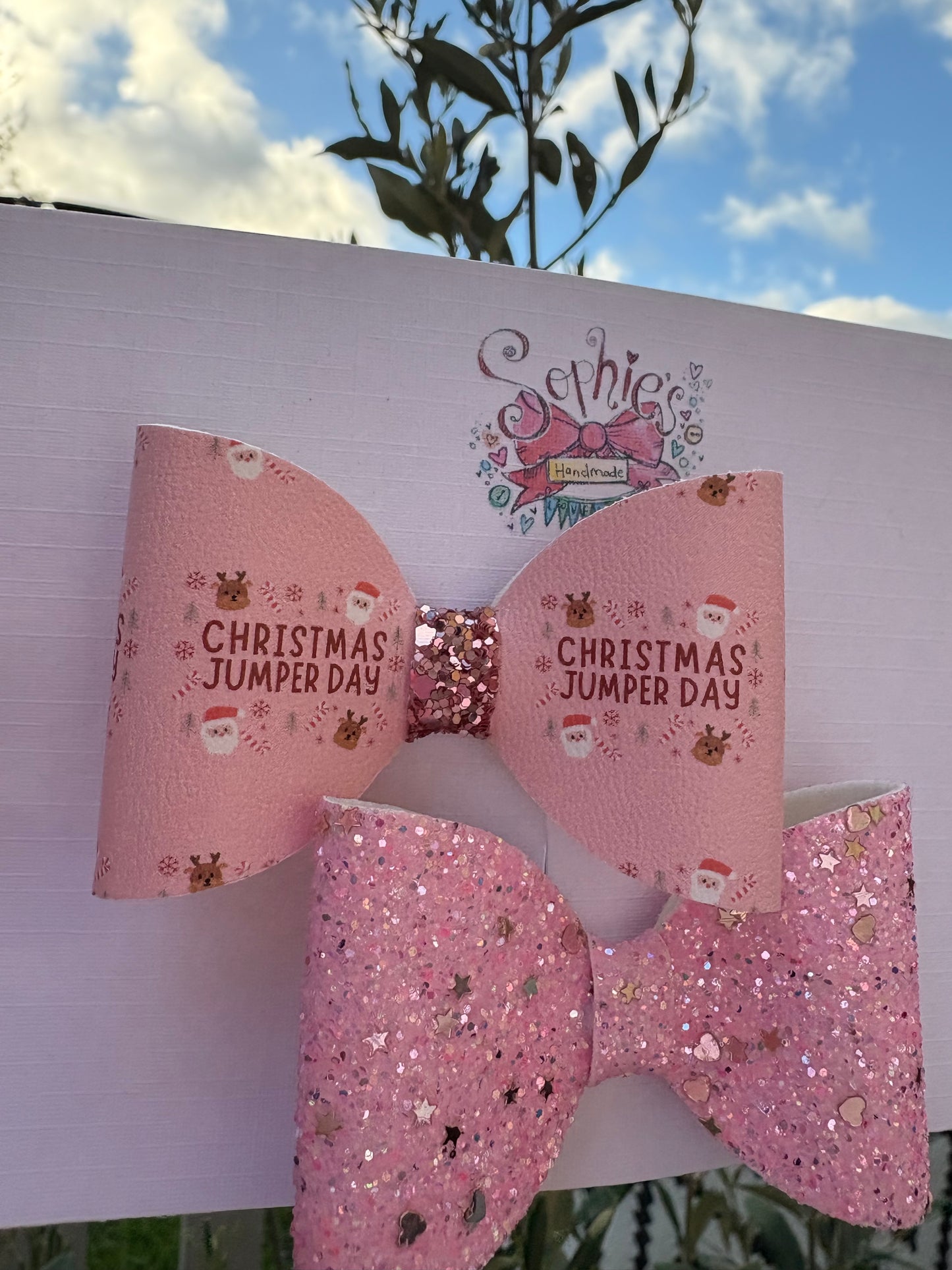 Christmas Jumper Day Pigtail Bows