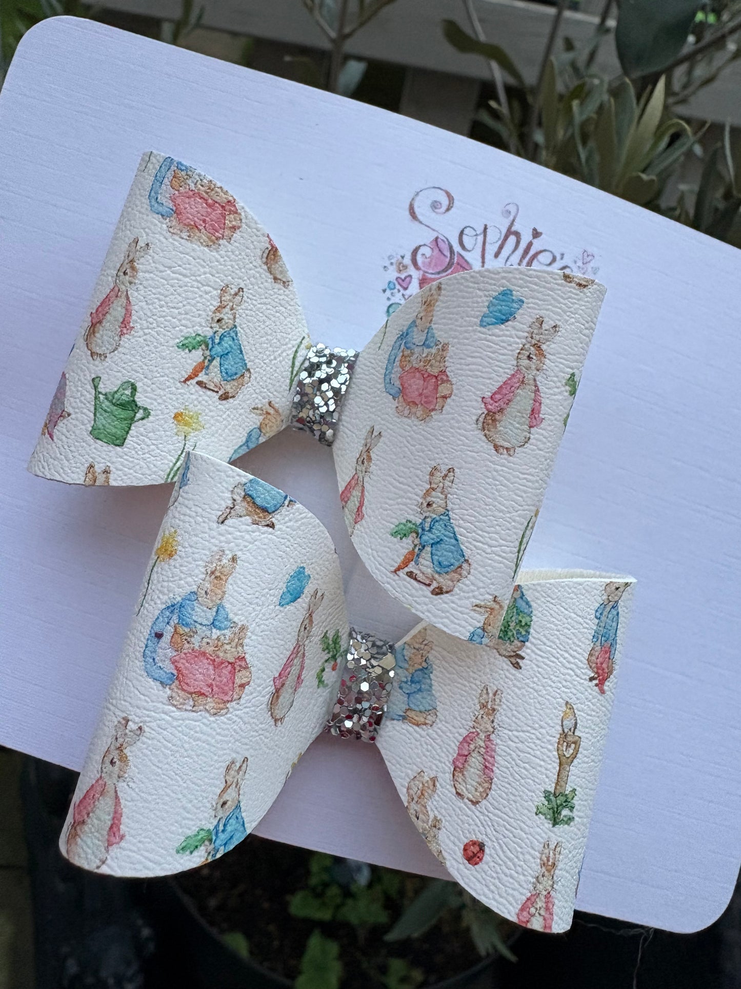 Gardening Rabbit Pigtail 2.5inch Bows