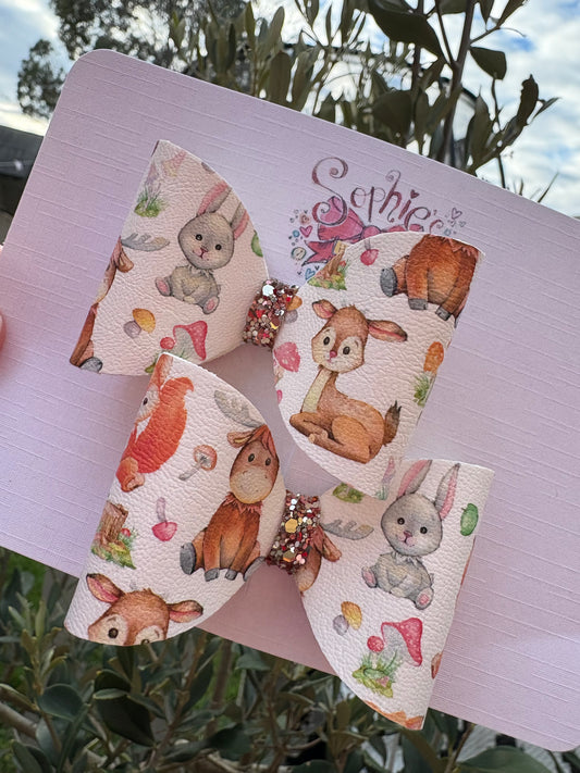 Cute Animal Pigtail Bows 2.5inch