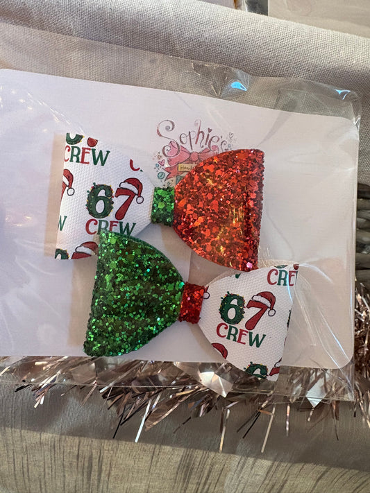 Six Seven Crew Christmas Bows