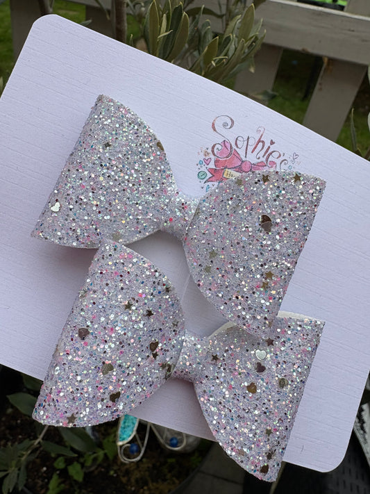 Lavender Sequin Glitter Bows
