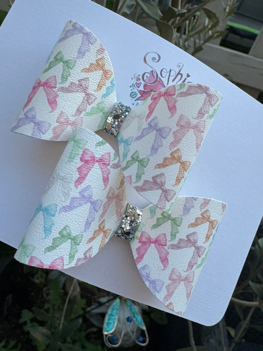 Pastel Bow 2.5inch Pigtail Bows