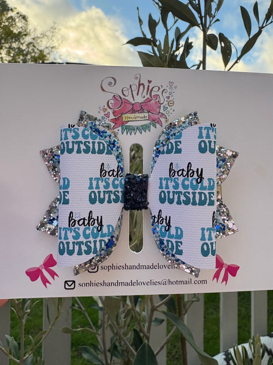 Baby It’s Cold Outside 3.5 inch Bow