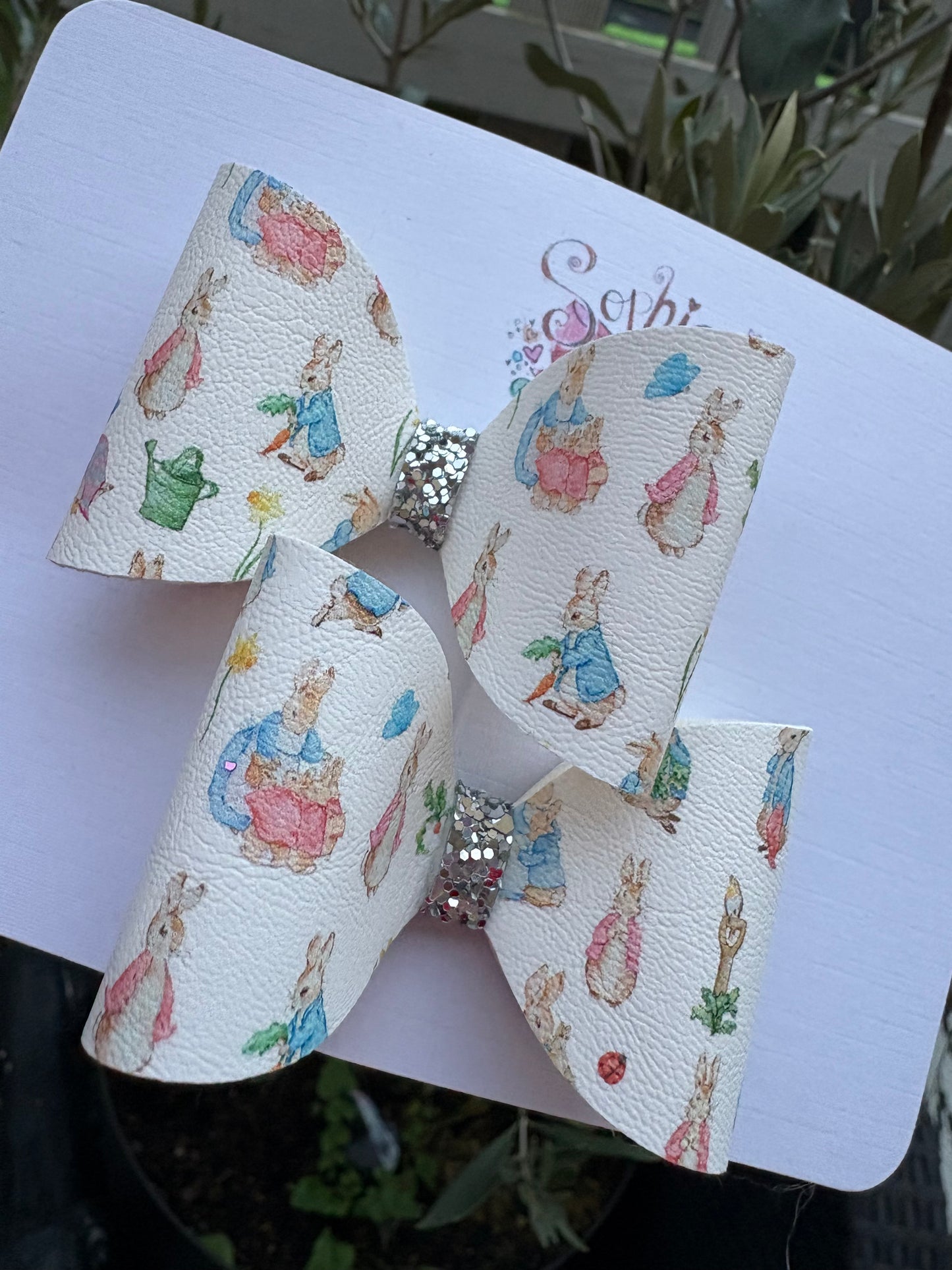 Gardening Rabbit Pigtail 2.5inch Bows