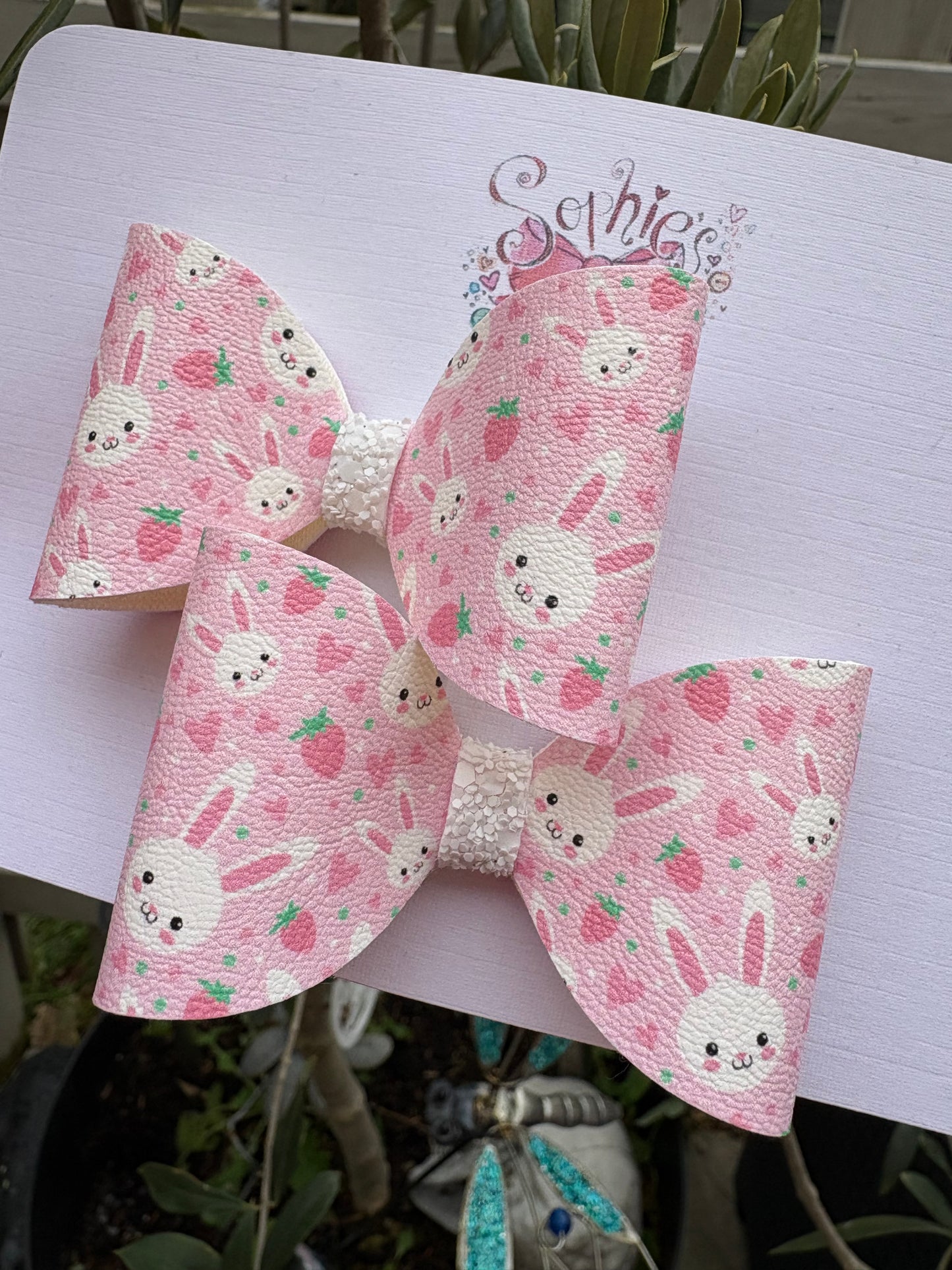 Pink Bunny Pigtail Bows