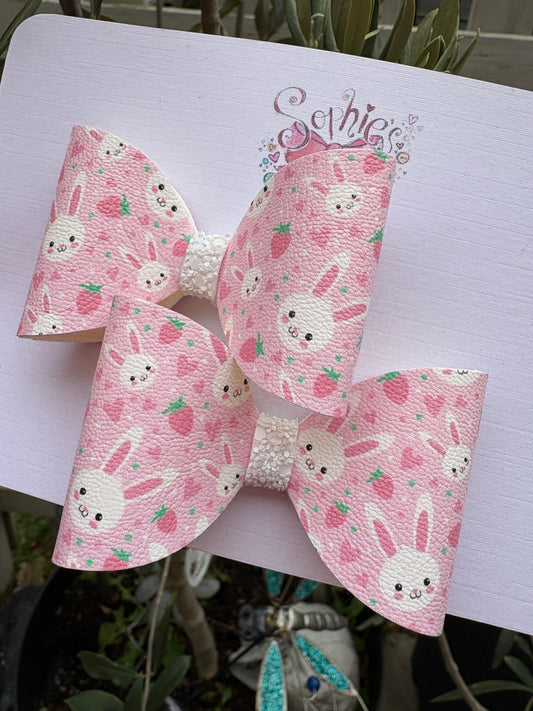 Pink Bunny Pigtail Bows