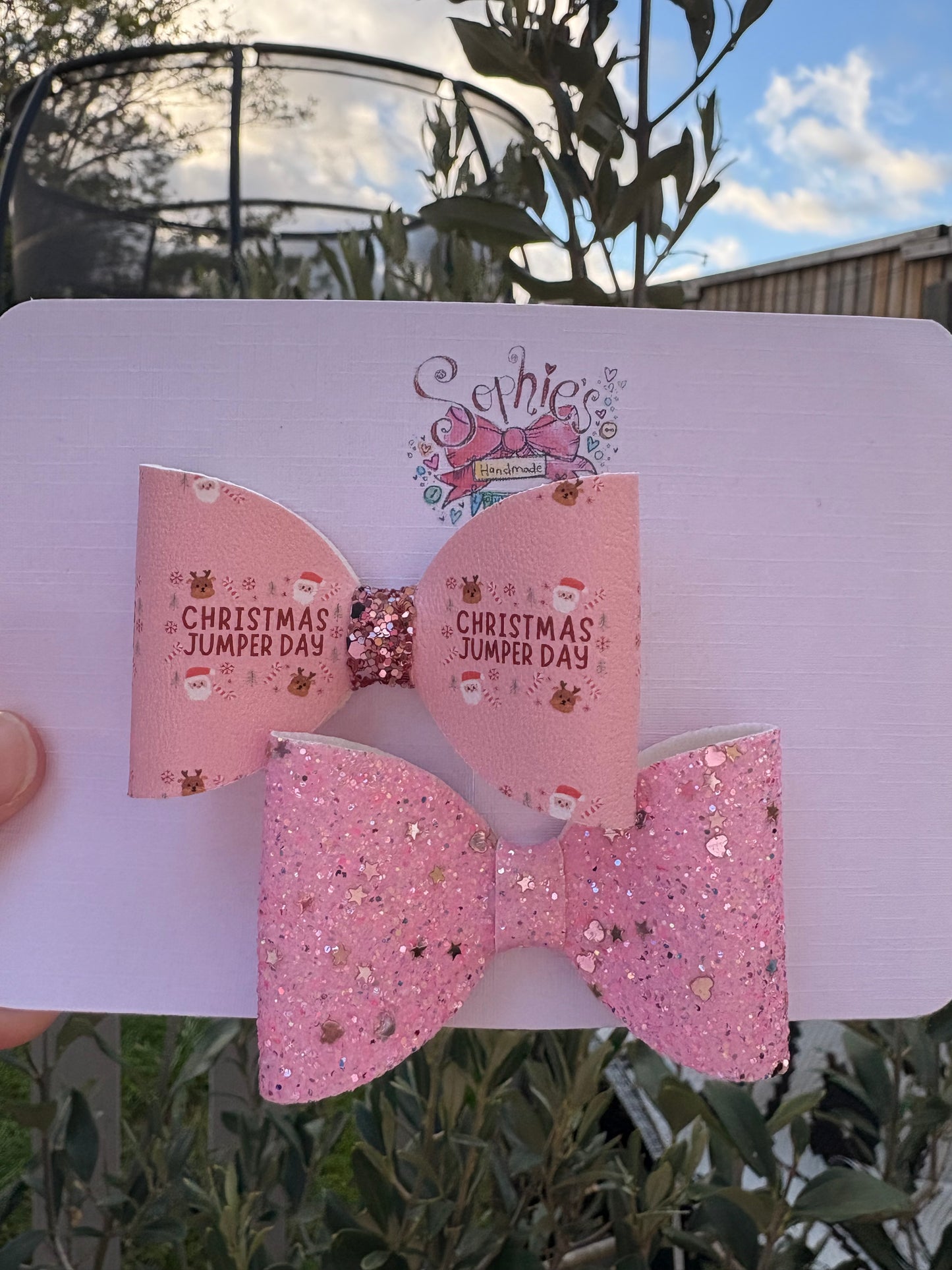 Christmas Jumper Day Pigtail Bows