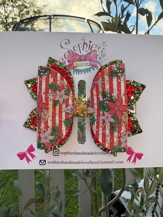 Traditional Floral 3.5 inch Bow