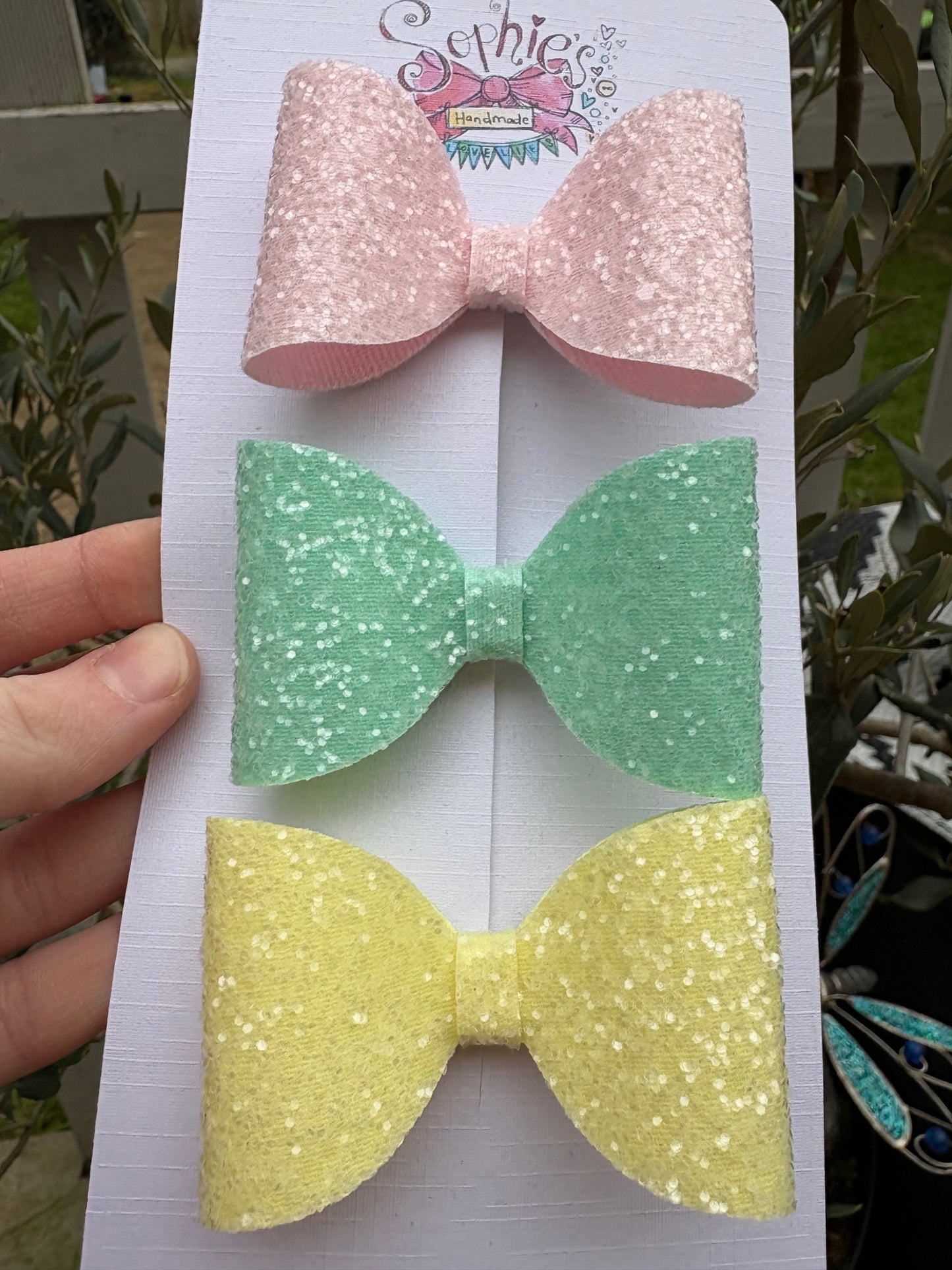 3 Pack Pastel Bows