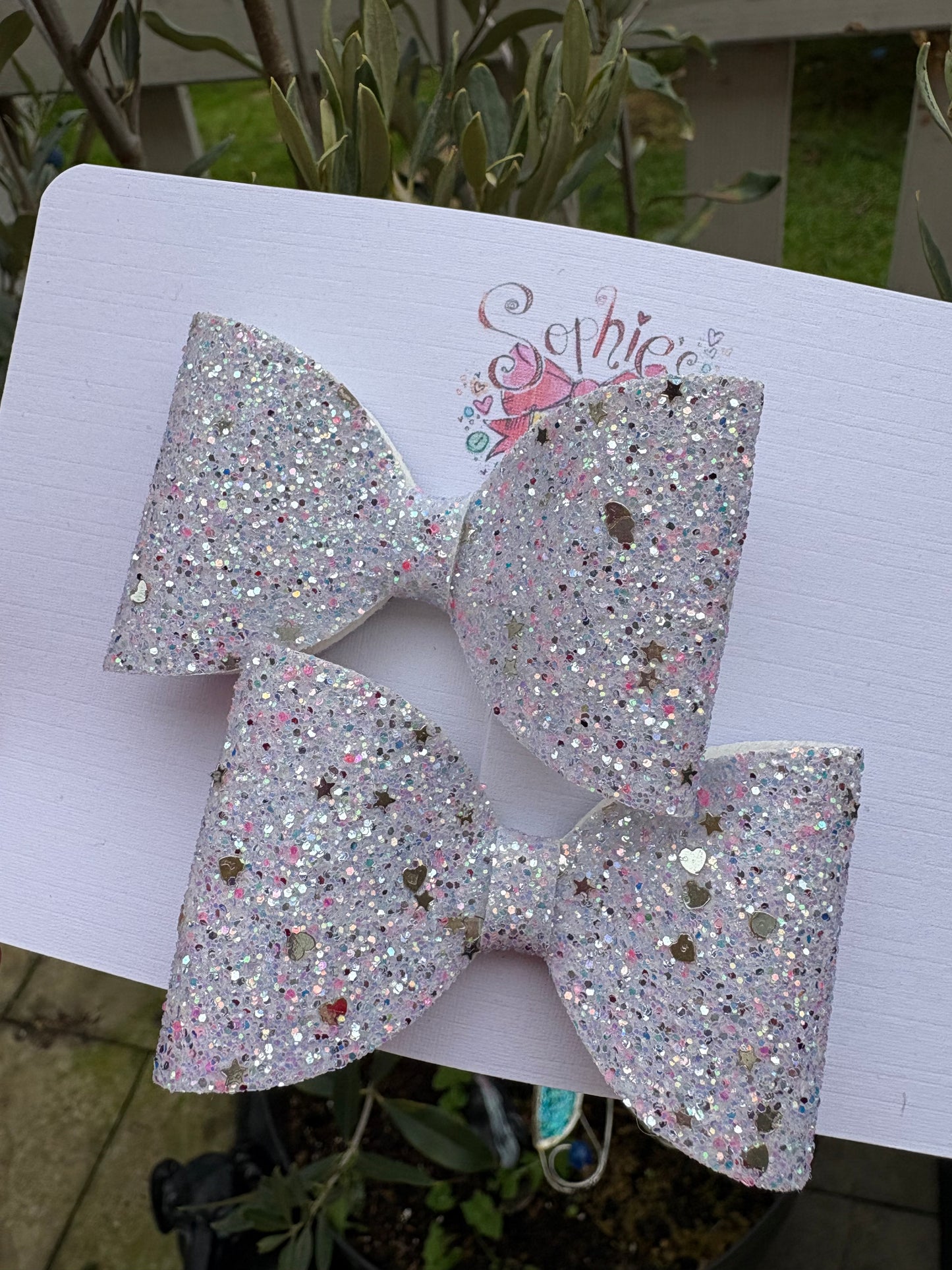 Lavender Sequin Glitter Bows
