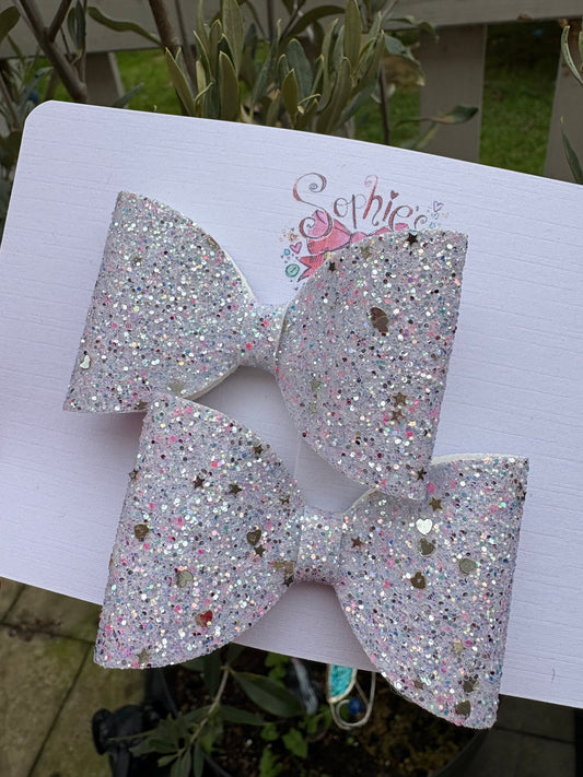Lavender Sequin Glitter Bows