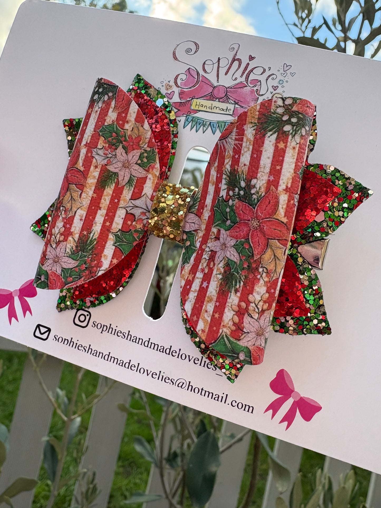 Traditional Floral 3.5 inch Bow