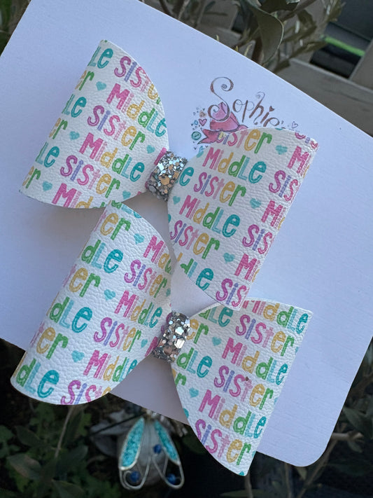 Middle Sister 2.5inch Pigtail Bows