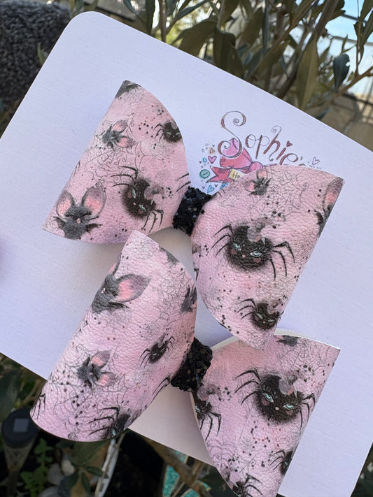 Spiders and Bats 2.5inch Pigtail Bows