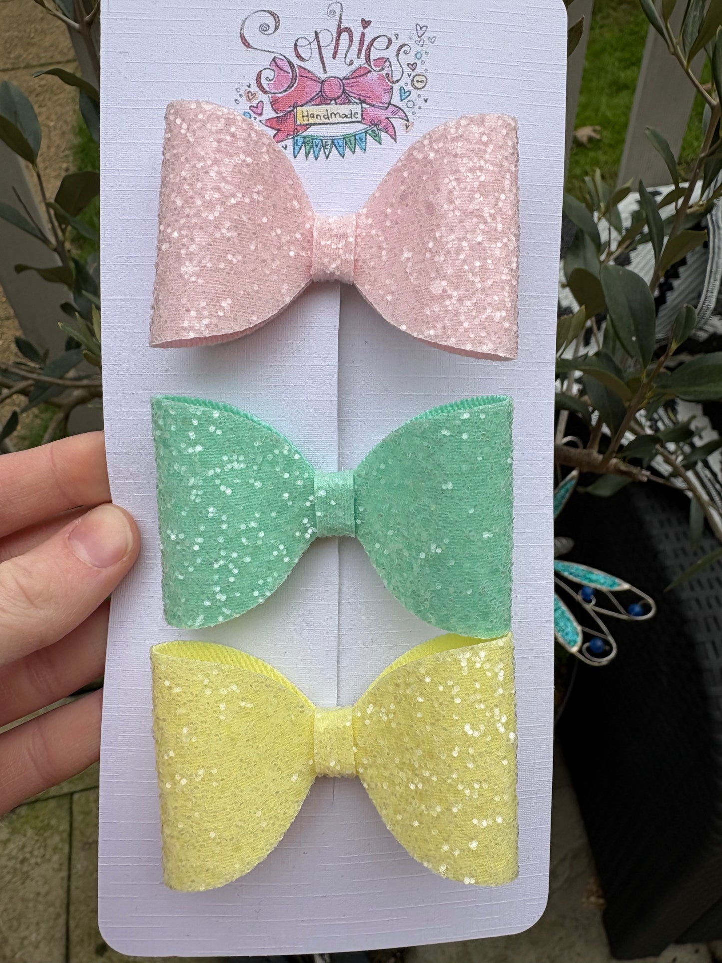 3 Pack Pastel Bows