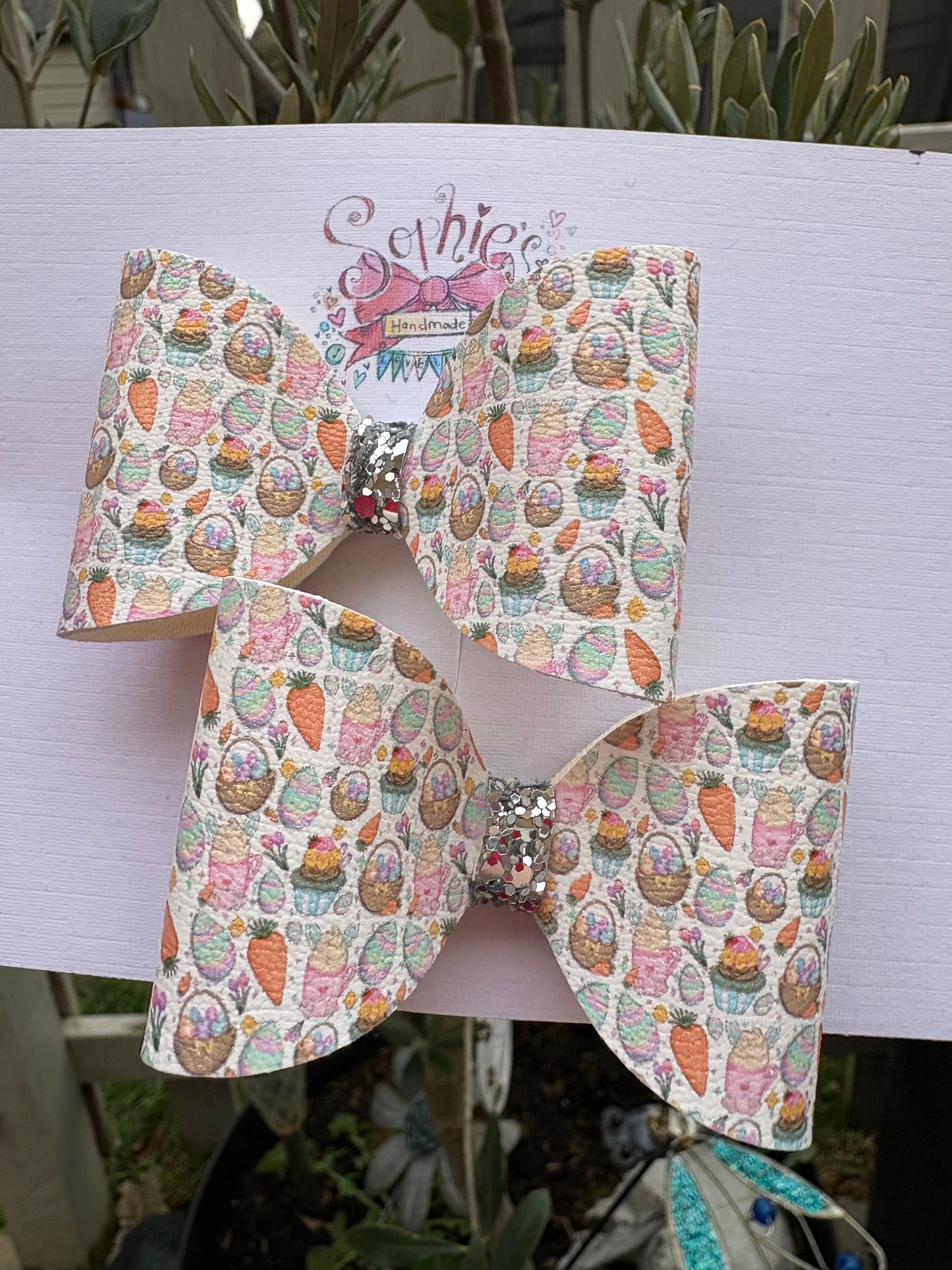 Easter Treats Pigtail Bows